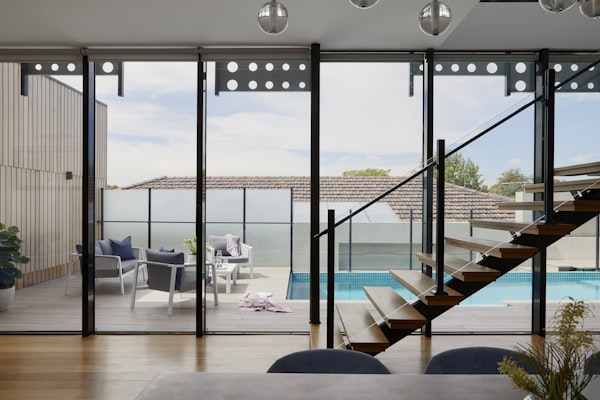 Landscaped backyard